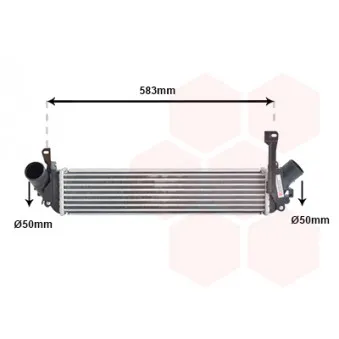 Intercooler, échangeur VAN WEZEL 43014705