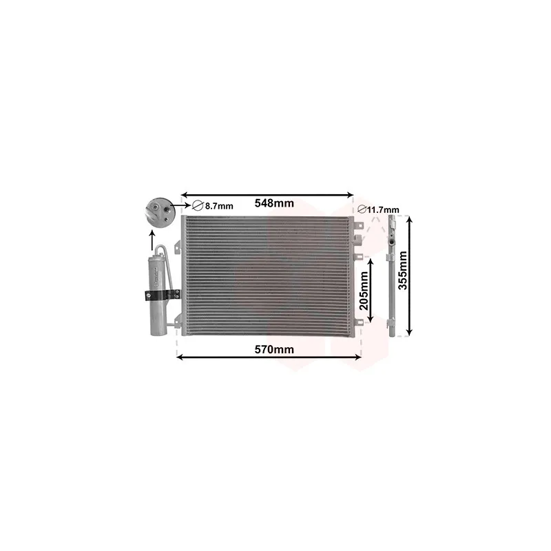 Condenseur, climatisation VAN WEZEL 43015275