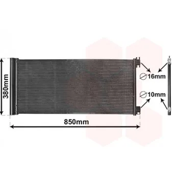 Condenseur, climatisation VAN WEZEL 43015702