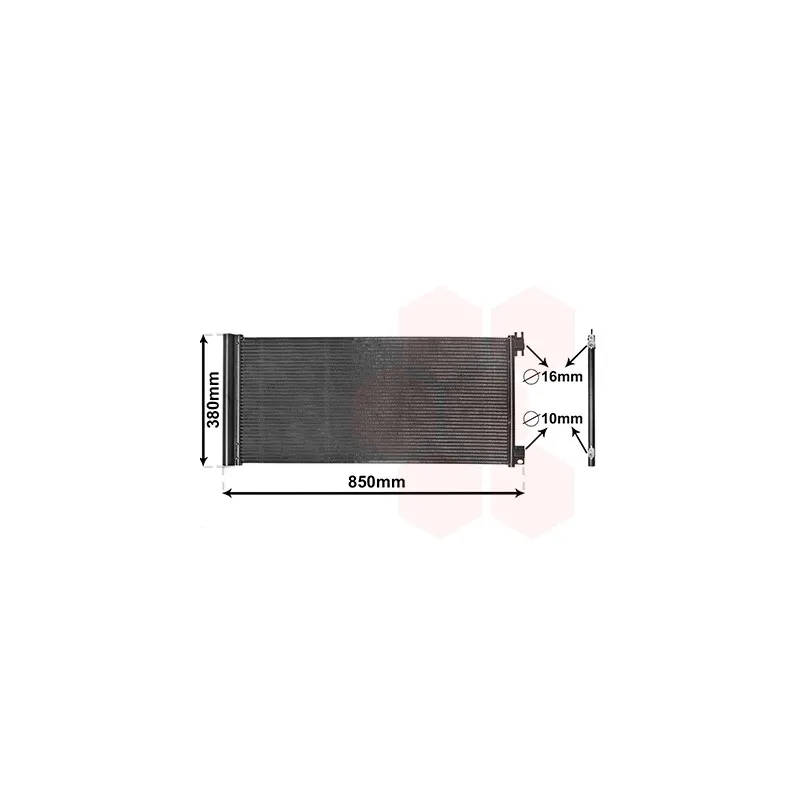 Condenseur, climatisation VAN WEZEL 43015702