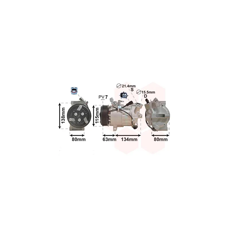 Compresseur, climatisation VAN WEZEL 4301K703