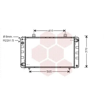 Radiateur, refroidissement du moteur VAN WEZEL 47002002