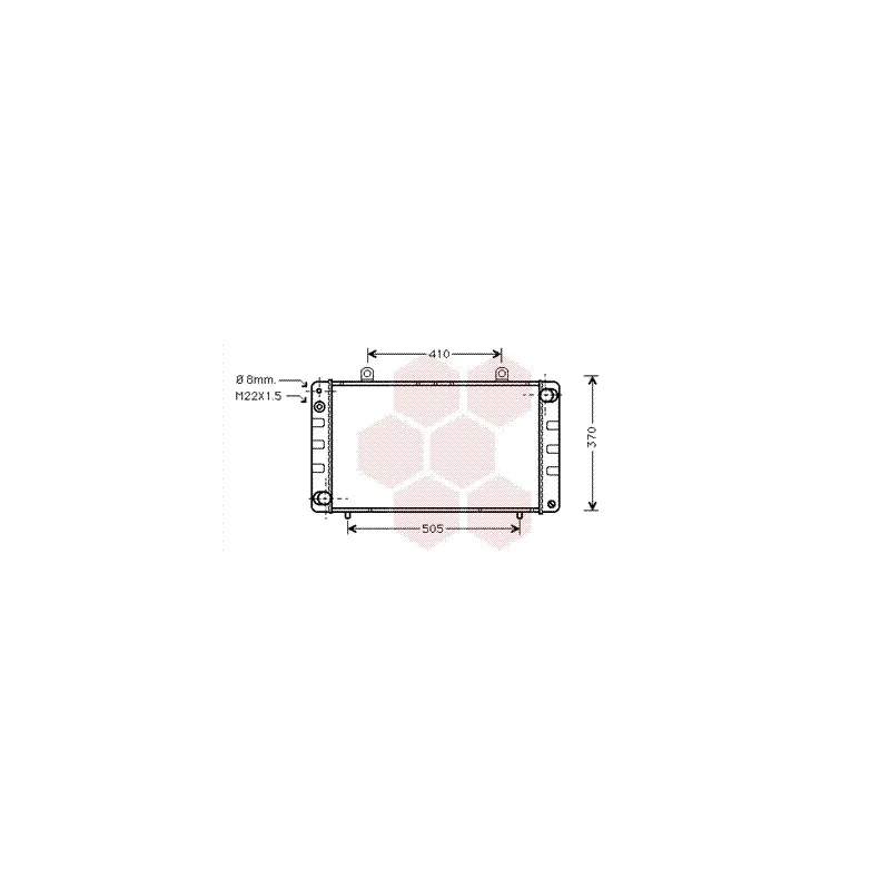 Radiateur, refroidissement du moteur VAN WEZEL 47002002