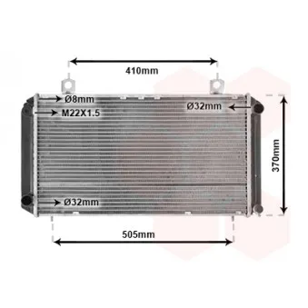 Radiateur, refroidissement du moteur VAN WEZEL 47002003