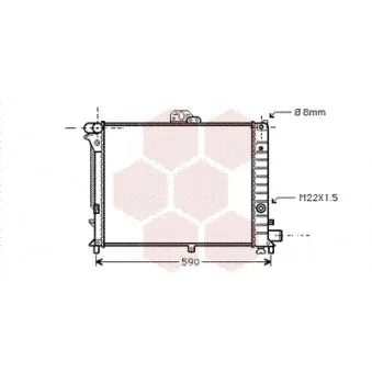 Radiateur, refroidissement du moteur VAN WEZEL 47002005