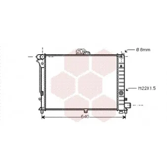 Radiateur, refroidissement du moteur VAN WEZEL 47002006
