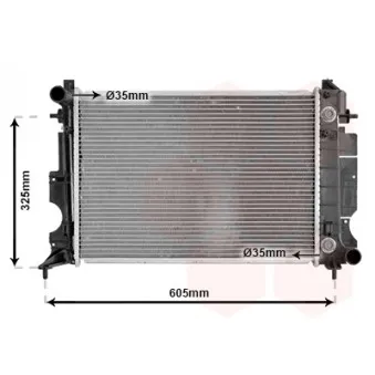 Radiateur, refroidissement du moteur VAN WEZEL 47002008
