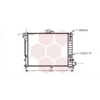 Radiateur, refroidissement du moteur VAN WEZEL 47002012