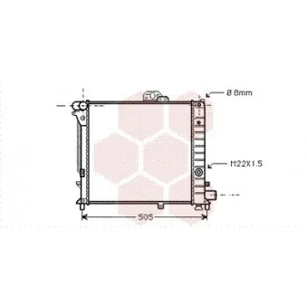 Radiateur, refroidissement du moteur VAN WEZEL 47002019