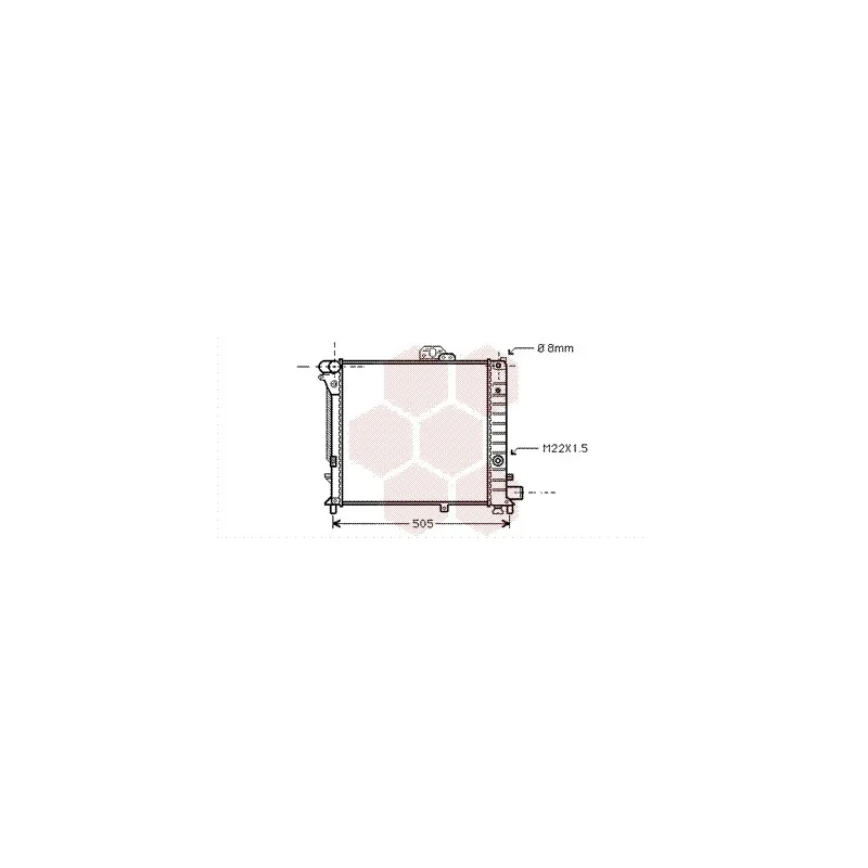 Radiateur, refroidissement du moteur VAN WEZEL 47002019