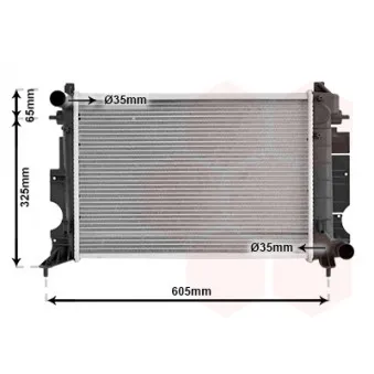 Radiateur, refroidissement du moteur VAN WEZEL 47002026