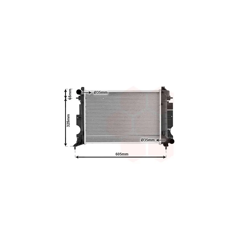 Radiateur, refroidissement du moteur VAN WEZEL 47002026