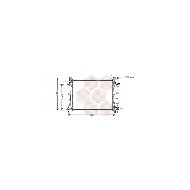 Radiateur, refroidissement du moteur VAN WEZEL 47002027