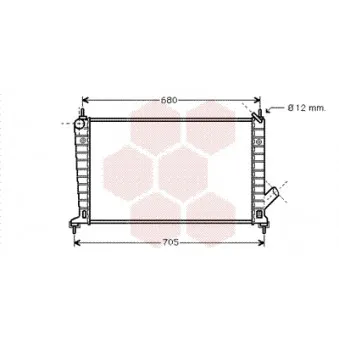 Radiateur, refroidissement du moteur VAN WEZEL 47002035
