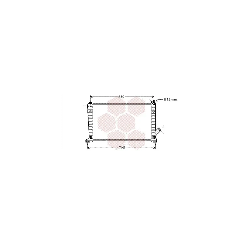 Radiateur, refroidissement du moteur VAN WEZEL 47002035