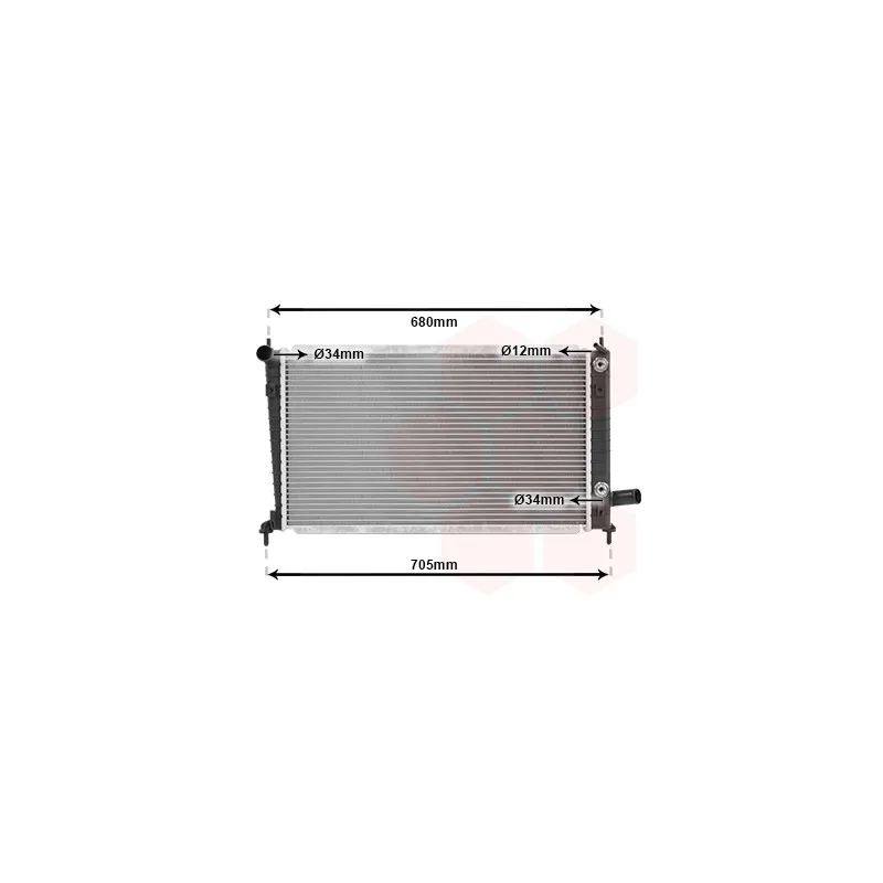 Radiateur, refroidissement du moteur VAN WEZEL 47002036