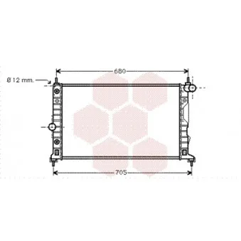 Radiateur, refroidissement du moteur VAN WEZEL 47002037
