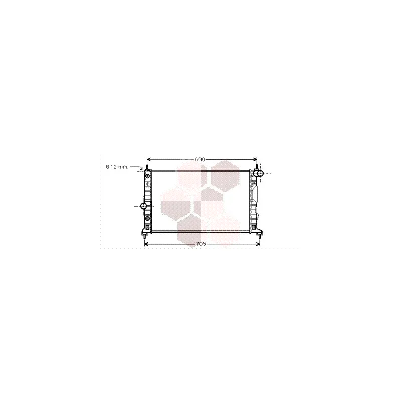 Radiateur, refroidissement du moteur VAN WEZEL 47002037