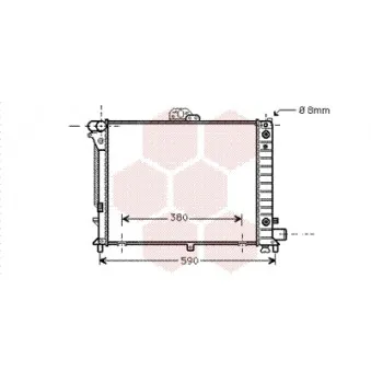 Radiateur, refroidissement du moteur VAN WEZEL 47002050