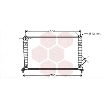 Radiateur, refroidissement du moteur VAN WEZEL 47002061