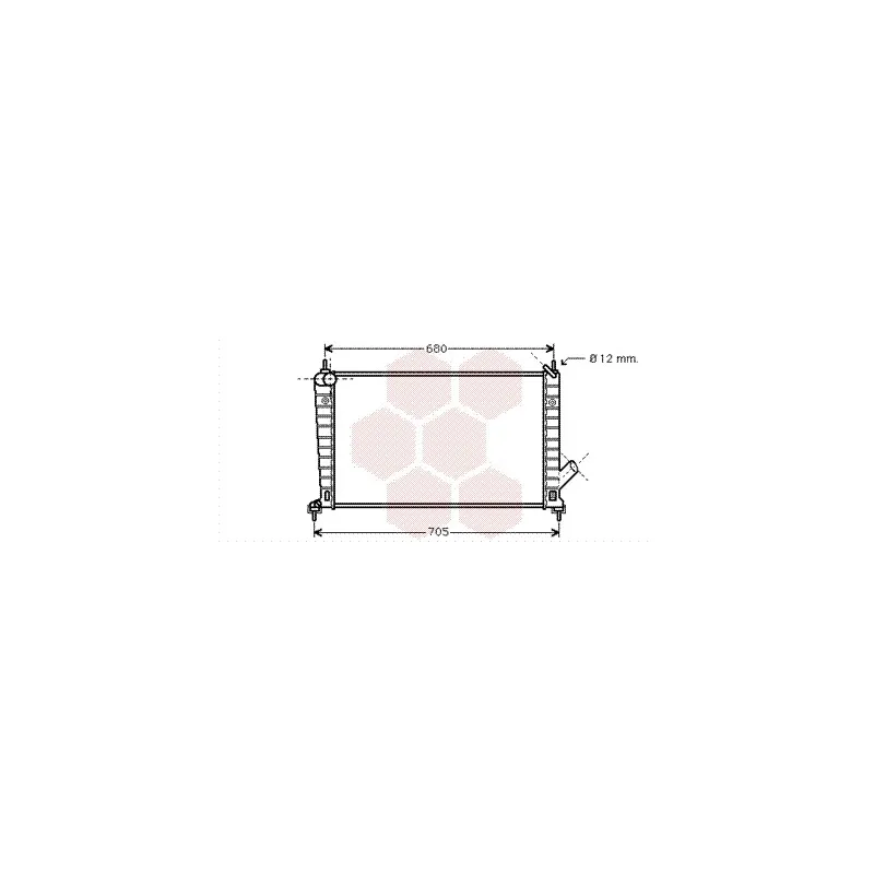 Radiateur, refroidissement du moteur VAN WEZEL 47002061