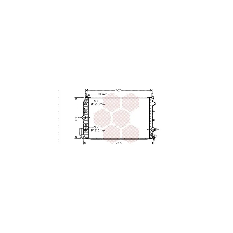 Radiateur, refroidissement du moteur VAN WEZEL 47002064