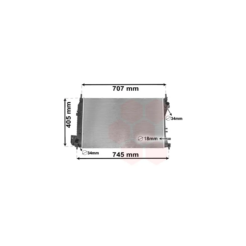 Radiateur, refroidissement du moteur VAN WEZEL 47002077