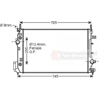 Radiateur, refroidissement du moteur VAN WEZEL 47002080