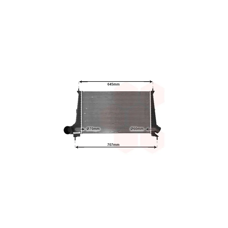 Intercooler, échangeur VAN WEZEL 47004047