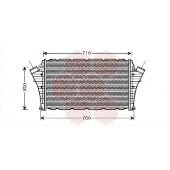 Intercooler, échangeur VAN WEZEL 47004066