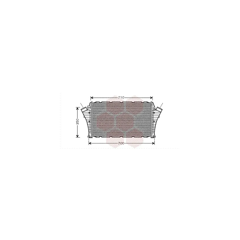 Intercooler, échangeur VAN WEZEL 47004066