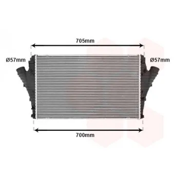 Intercooler, échangeur VAN WEZEL 47004068