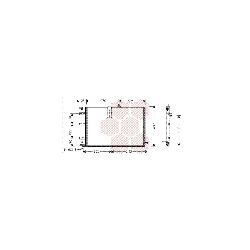 Condenseur, climatisation VAN WEZEL 47005038