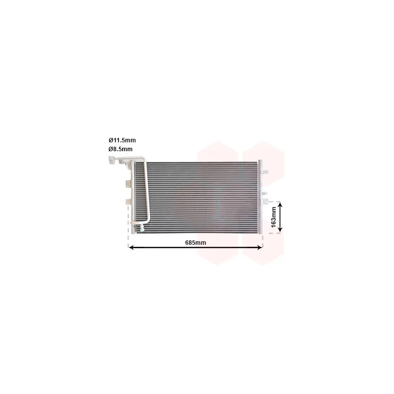 Condenseur, climatisation VAN WEZEL 47005039