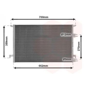 Condenseur, climatisation VAN WEZEL 47005060