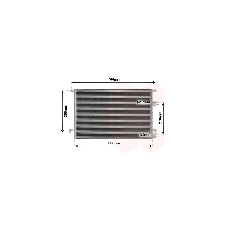 Condenseur, climatisation VAN WEZEL 47005060