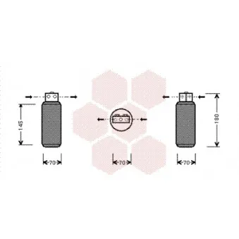 Filtre déshydratant, climatisation VAN WEZEL 4700D042