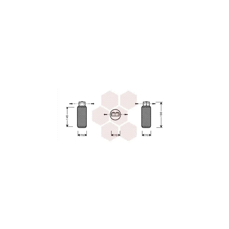 Filtre déshydratant, climatisation VAN WEZEL 4700D042