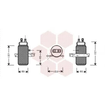 Filtre déshydratant, climatisation VAN WEZEL 4700D043