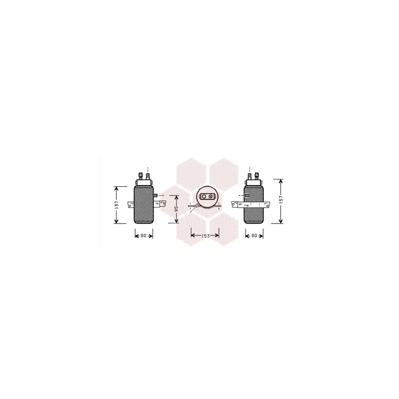 Filtre déshydratant, climatisation VAN WEZEL 4700D043