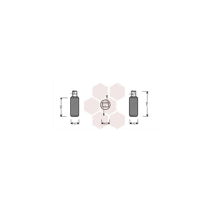 Filtre déshydratant, climatisation VAN WEZEL 4700D044