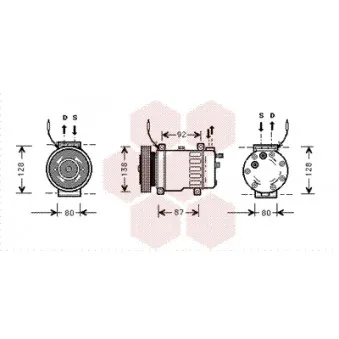 Compresseur, climatisation VAN WEZEL 4700K052