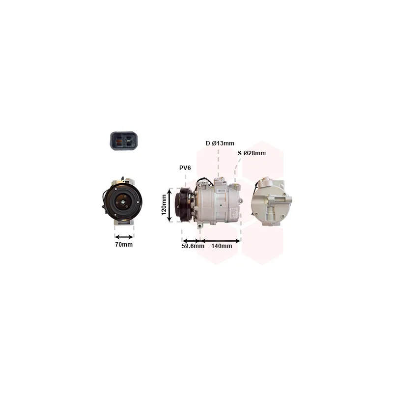Compresseur, climatisation VAN WEZEL 4700K065