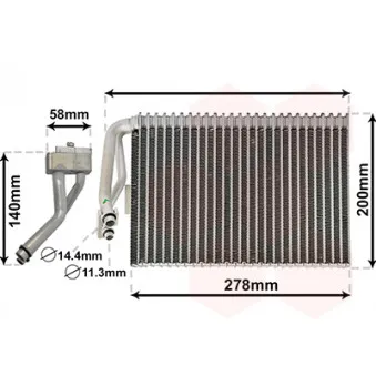 Évaporateur climatisation VAN WEZEL 4700V073
