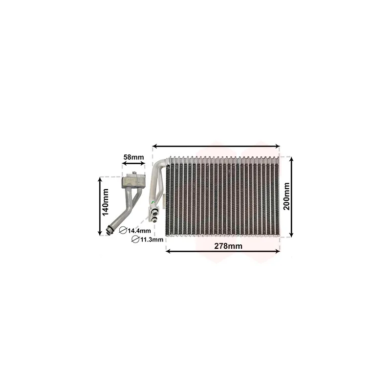 Évaporateur climatisation VAN WEZEL 4700V073