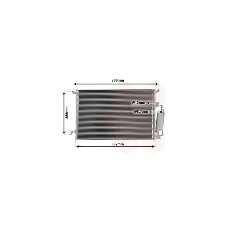 Condenseur, climatisation VAN WEZEL 47015058