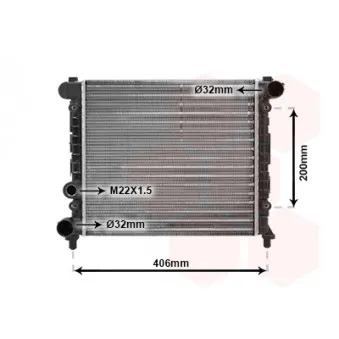 Radiateur, refroidissement du moteur VAN WEZEL 49002004