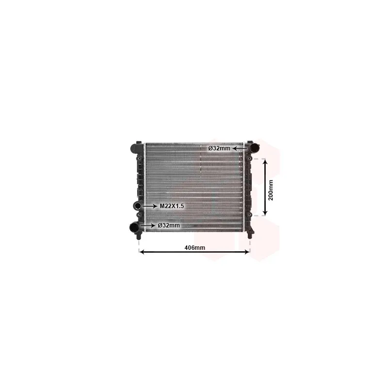 Radiateur, refroidissement du moteur VAN WEZEL 49002004