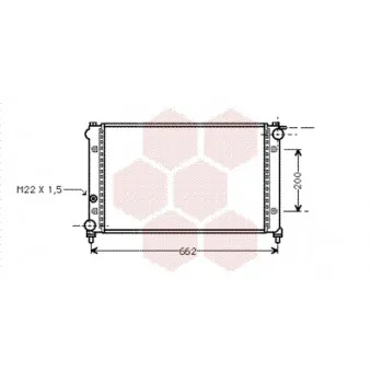 Radiateur, refroidissement du moteur VAN WEZEL 49002005