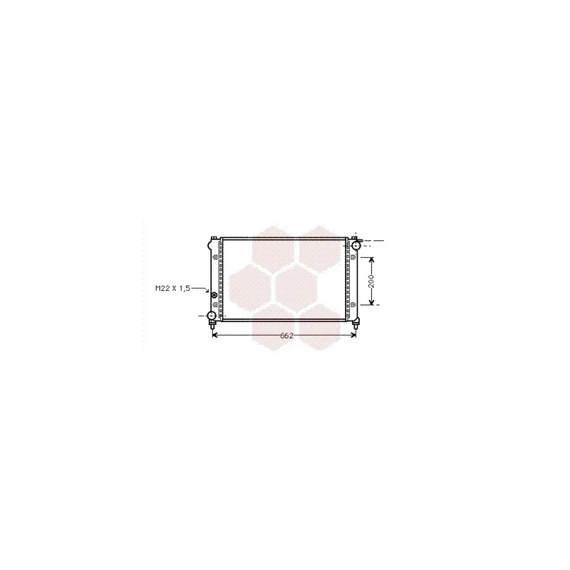 Radiateur, refroidissement du moteur VAN WEZEL 49002005